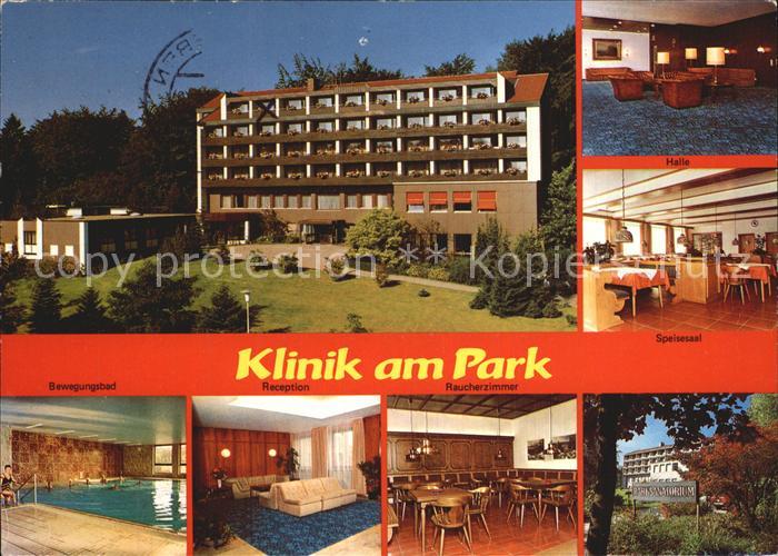 Bad Steben Klinik am Park Bewegungsbad Reception Raucherzimmer Halle Speisesaal