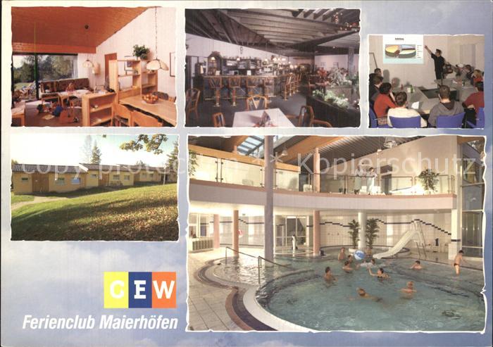 Maierhoefen Allgaeu Ferienclub Maierhoefen Zimmer Gastraum Bungalows Hallenbad