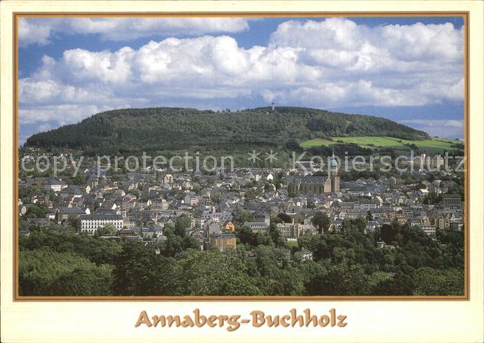 Annaberg-Buchholz Erzgebirge mit St Annenkirche und Poehlberg