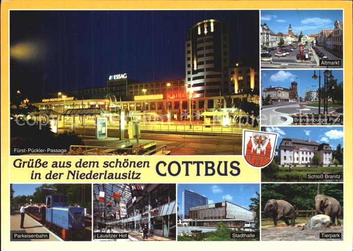Cottbus Fuerst Pueckler Passage Altmarkt Brandenburger Platz Schloss Branitz Par