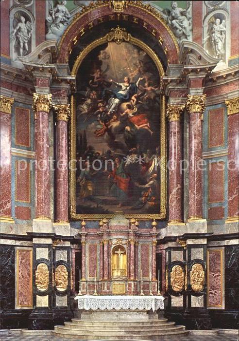 Ettal Abteikirche Ettal Hochaltarraum Altargemaelde Himmelfahrt
