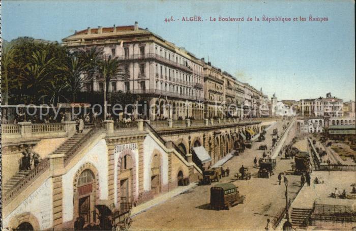 Alger Algerien Boulevard de la Republique et les Rampe