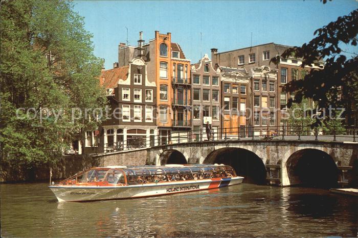 Amsterdam Niederlande Singel met brug Torensluis