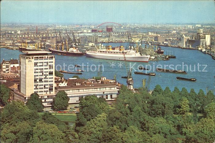 Rotterdam Euromast Fliegeraufnahme Hafen