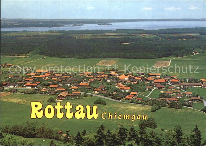 Rottau Chiemgau Fliegeraufnahme mit See