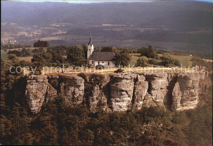 Staffelberg Felsenkrone mit Kapelle Fliegeraufnahme