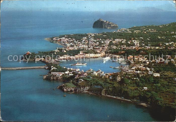 Ischia Hafen Schloss Fliegeraufnahme
