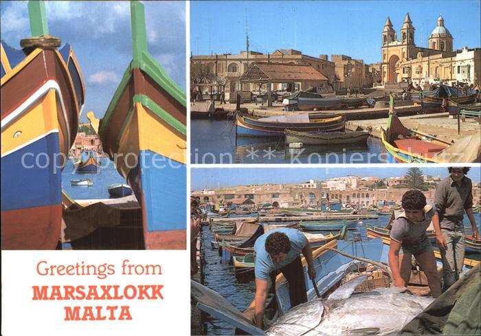 Marsaxlokk Hafen Fischer