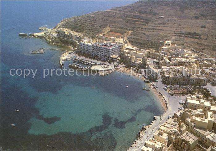 Gozo Malta Fliegeraufnahme Marsalforn
