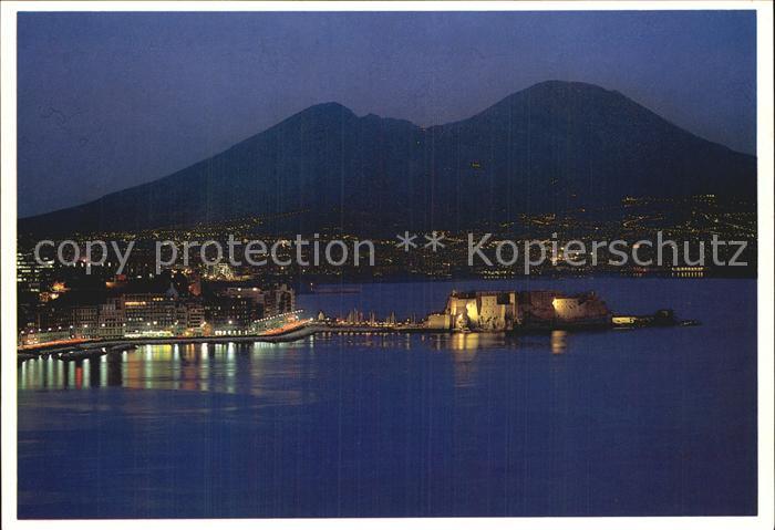 Napoli Neapel Teilansicht bei Nacht