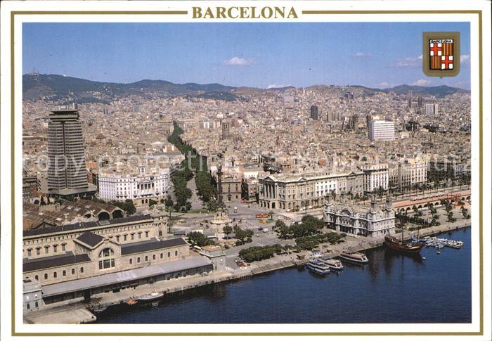 Barcelona Cataluna Teilansicht mit Hafen