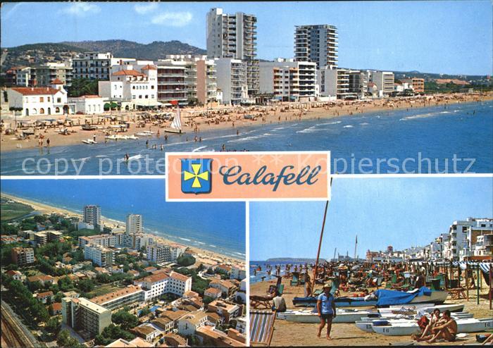 Calafell Teilansicht Strand Panorama