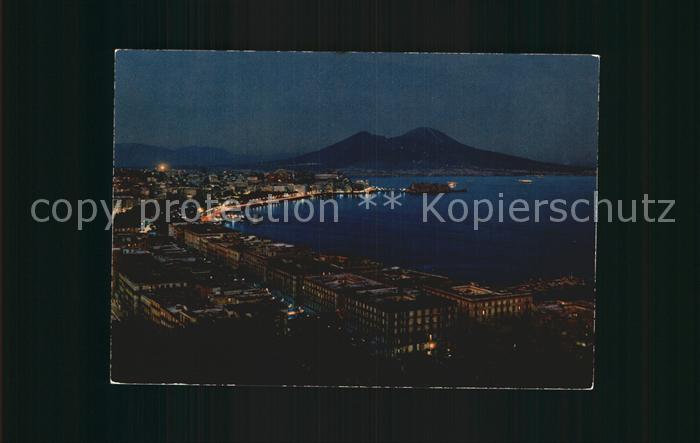 Napoli Neapel Panorama bei Nacht