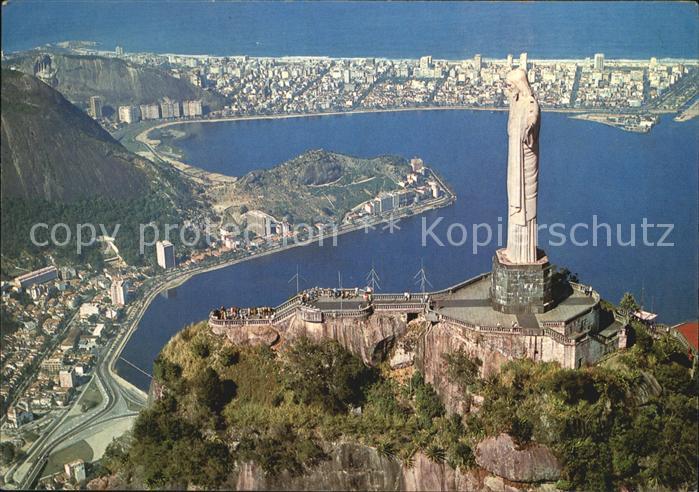 Rio de Janeiro Vista aerea do Corcovado com lagoa Rodrigo de Freitas ao fundo