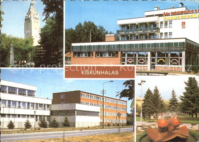 Kiskunhalas Turm Hotel Gebaeude Park Brunnen