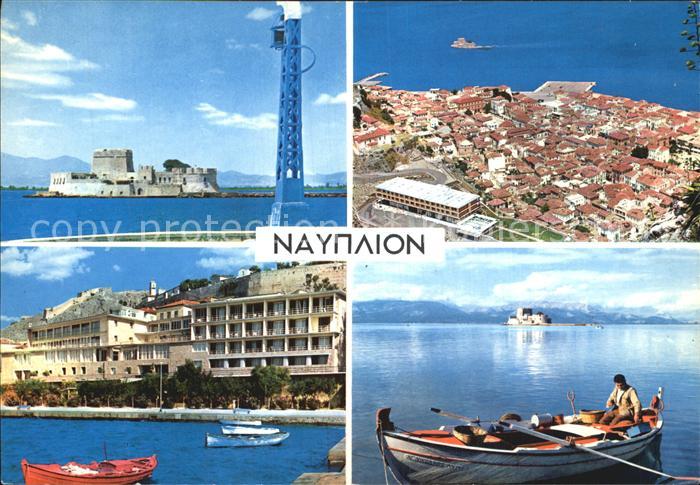 Nauplia Nauplion Festung Fliegeraufnahme Hafen Bootspartie