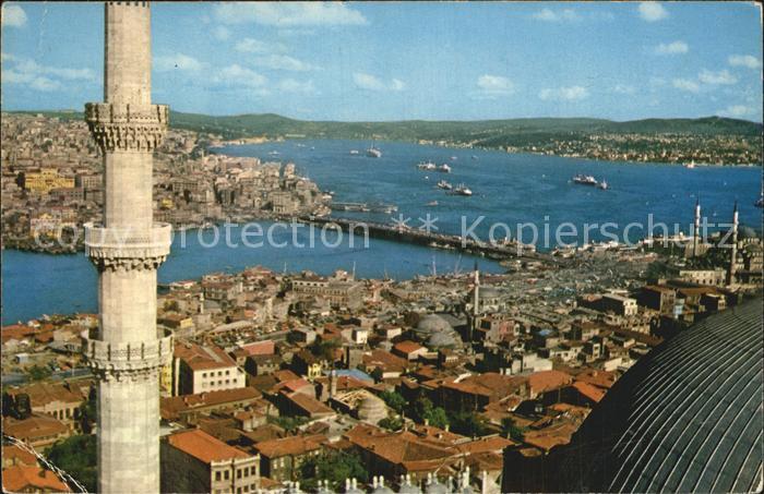 Istanbul Constantinopel View of Golden Horn Galata Bridge and the Bosphorus from