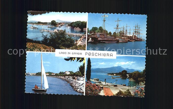 Peschiera del Garda Hafen Segelschiffe Strand