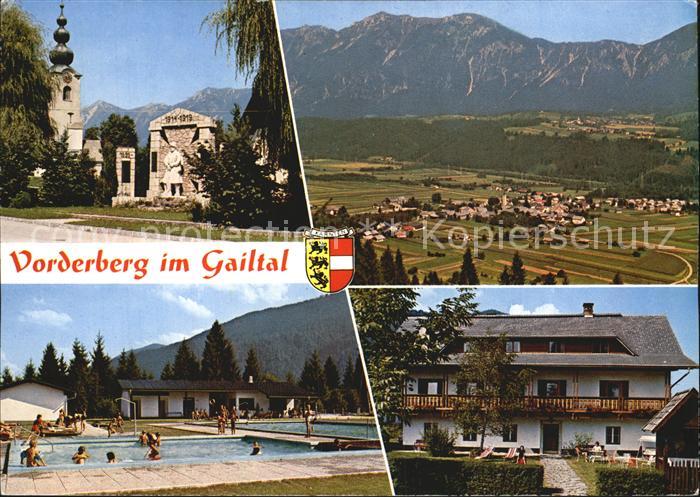 Vorderberg Gailtal Kirche Panorama Schwimmbad Gasthaus