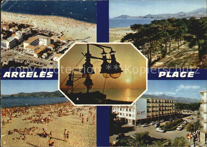 Argeles Plage Vue aerienne La Pinede La Plage Coucher de Soleil Centre Ville