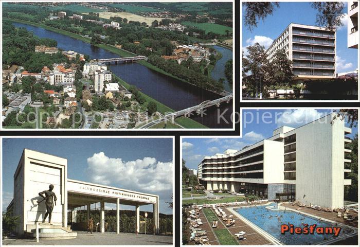 Piestany Fliegeraufnahme Balnea Palace Priecelie Kolonadoveno mosta Balnea Espla