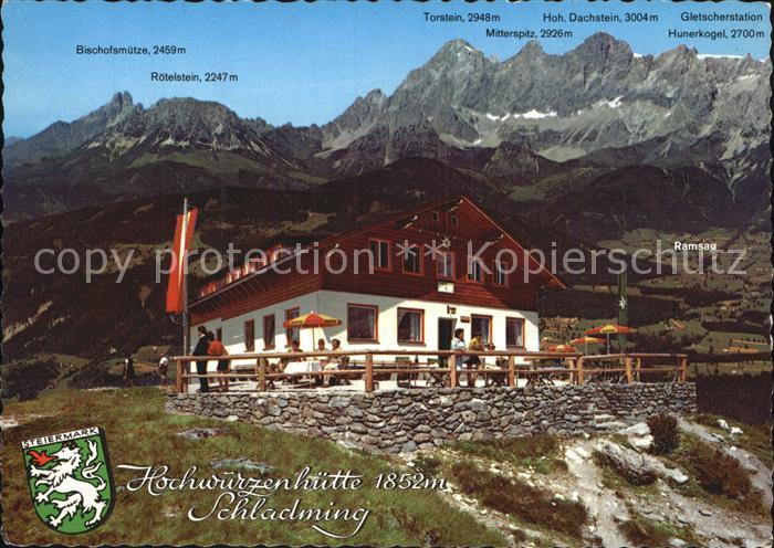 Schladming Obersteiermark Hochwurzenhuette mit Dachstein