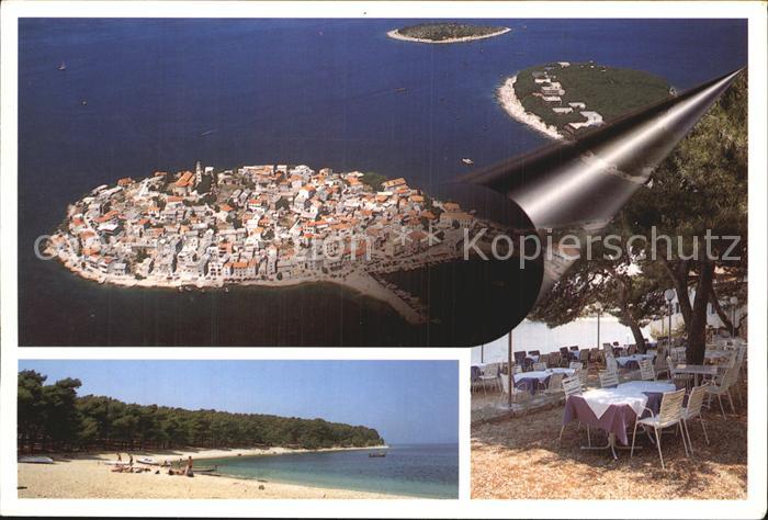 Primosten Fliegeraufnahme Hrvatska Strand Terrasse