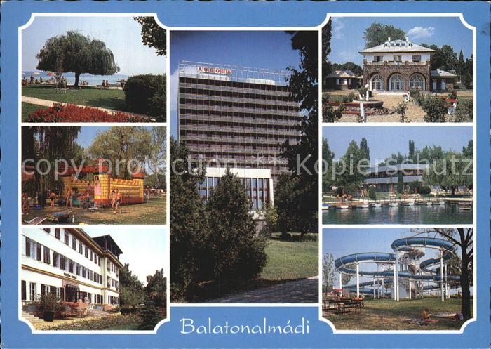 Balatonalmadi Hotel Aurora Strand Spielburg Park Bootshafen Rutschbahn