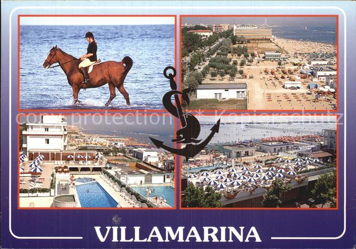 Villamarina Cesenatico Strandreiten Strand Pool Panorama