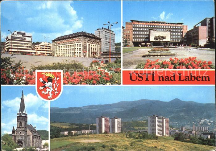 Usti nad Labem Mirove namesti KNV Kostel sa sikmou vezi Sidliste Skrivanek