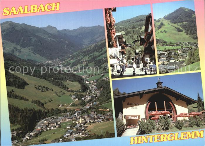 Saalbach-Hinterglemm Fliegeraufnahme Dorfmotiv Saalbaecher Fassl