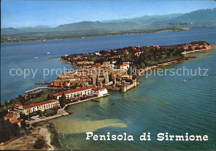 Sirmione Lago di Garda Fliegeraufnahme