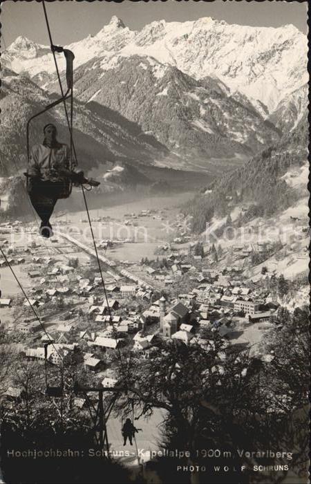 Hochjoch Sessellift mit Schruns Kapellalpe