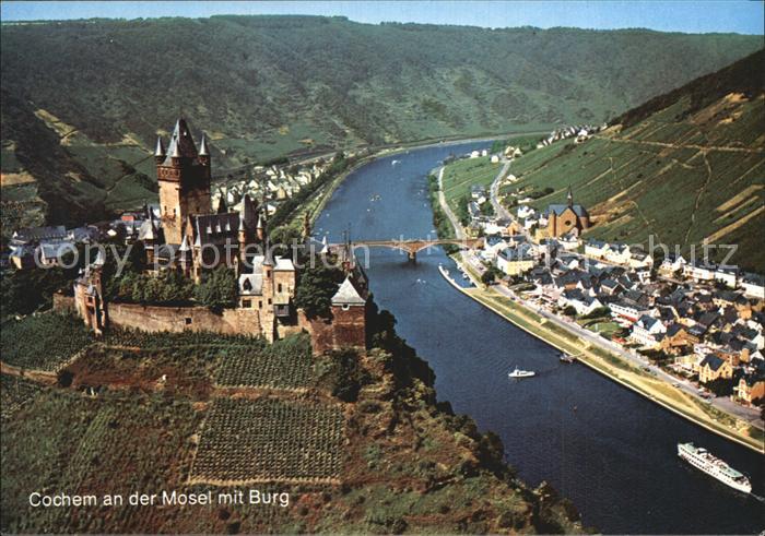 Cochem Mosel Fliegeraufnahme mit Burg