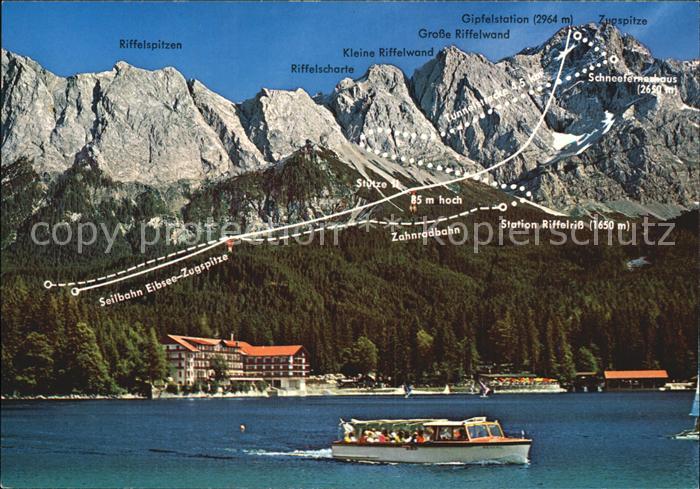 Eibsee mit Eibseehotel und Zugspitze