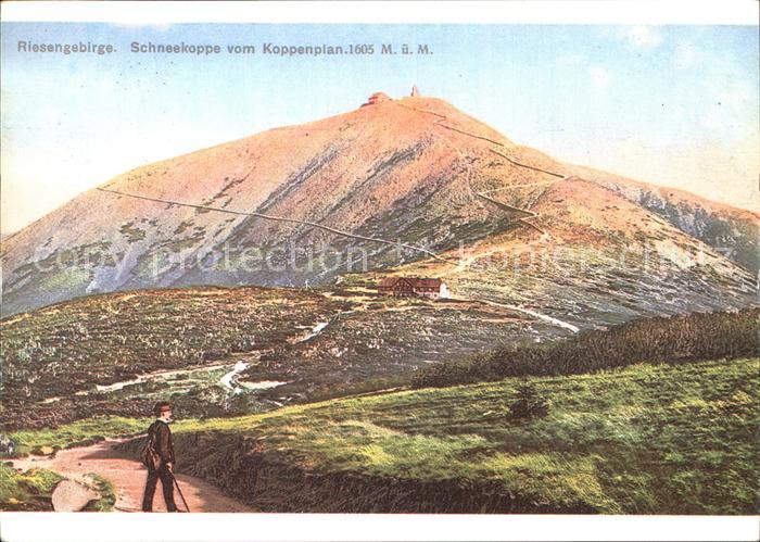 Riesengebirge Krkonose Karkonosze Schneekoppe vom Koppenplan