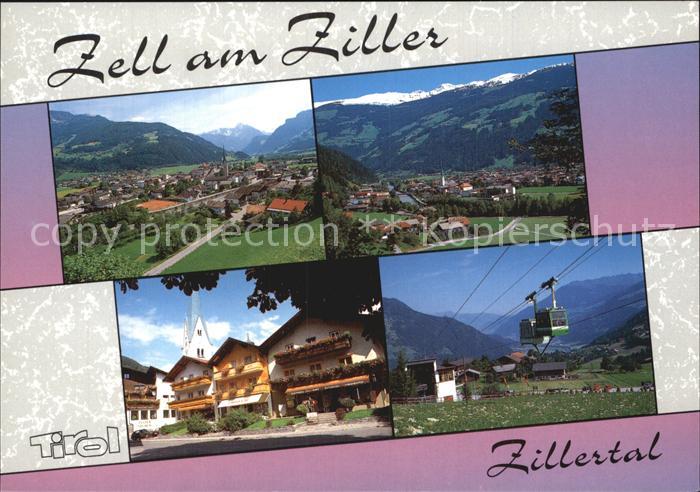Zell Ziller Tirol Fliegeraufnahmen Seilbahn Dorfpartie
