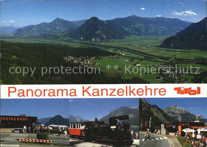 Kanzelkehre Tirol Fliegeraufnahme mit Aschenseebahn und Restaurant Wiesing