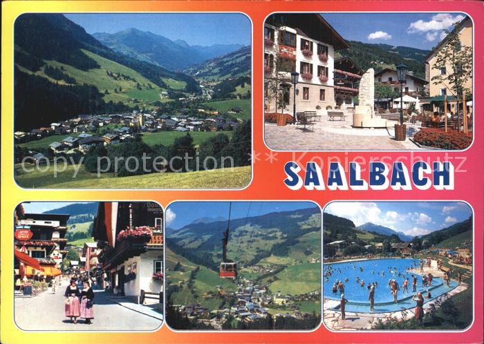 Saalbach-Hinterglemm Freibad Seilbahn Tracht