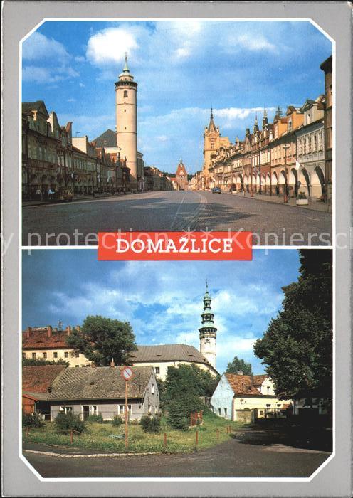 Domazlice Strassenpartie mit Turm