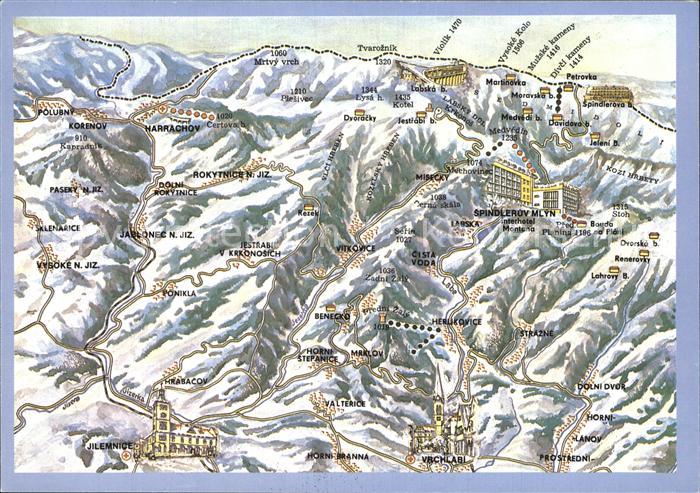 Krkonose Panoramakarte