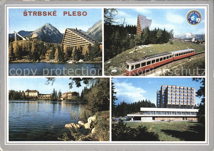 Strbske Pleso Seepartie Hotel Patria und Panorama Sprungschanze
