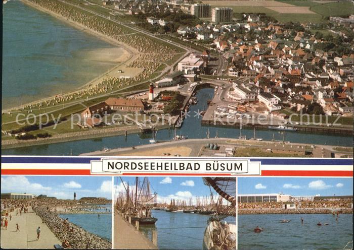 Buesum Nordseebad Hafen Fliegeraufnahme
