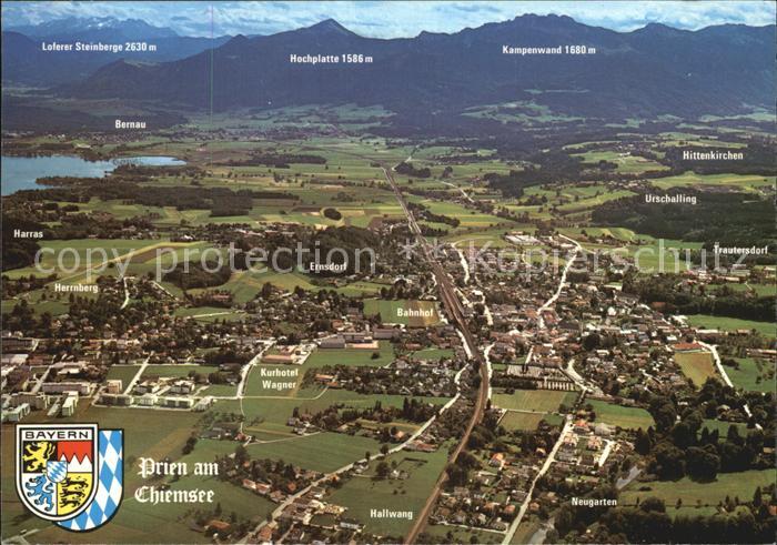 Prien Chiemsee Fliegeraufnahme