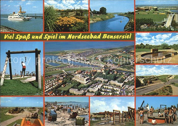 Bensersiel Strand Schiff Fliegeraufnahme