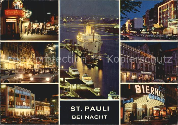 St Pauli Reeperbahn Landungsbruecken Bierhaus bei Nacht