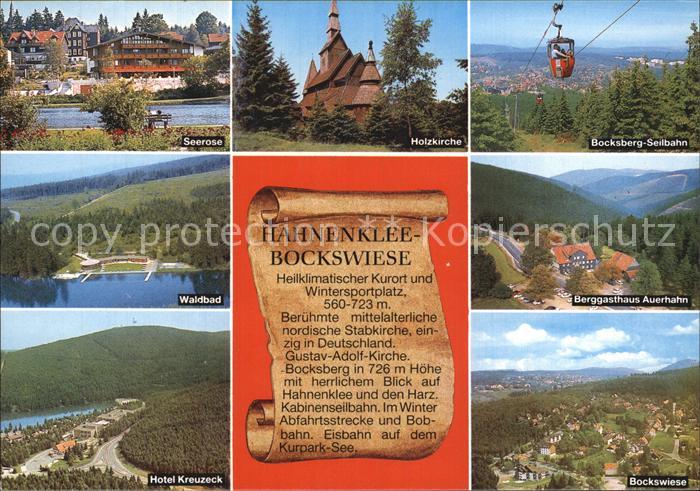 Hahnenklee-Bockswiese Harz Seerose Waldbad Hotel Kreuzeck Bocksberg Seilbahn