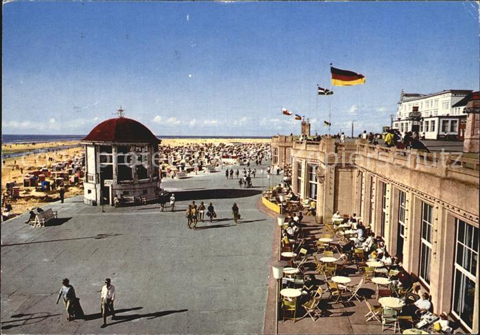BORKUM Nordseebad Niedersachsen Promenade Strand