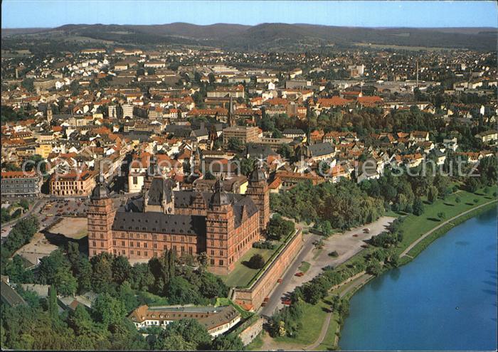 Aschaffenburg Main Schloss Johannisburg Fliegeraufnahme