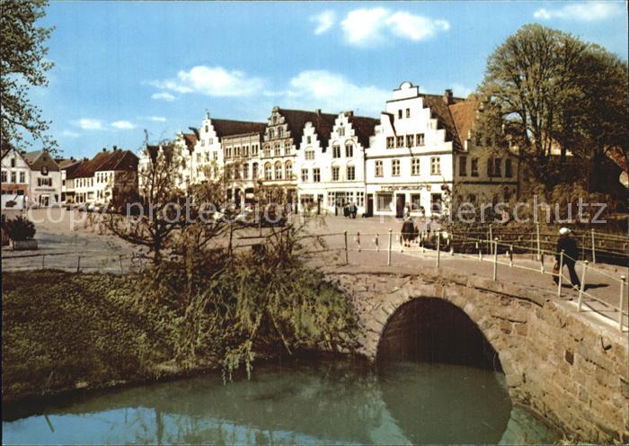 Friedrichstadt Eider Steinerne Bruecke Giebelhaeuser Markt